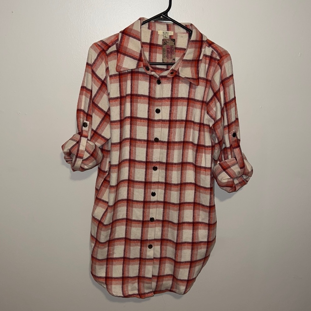 Flannel long sleeve dress